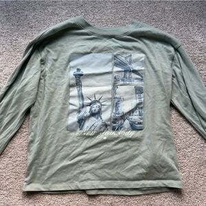 Abercrombie Kids Sage Green Graphic Tee Size 15/16